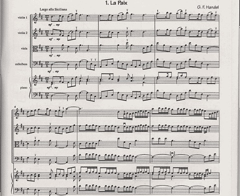 Handel, G.F.: Music from the Royal Fireworks (string quartet)