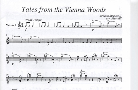Strauss, Johann (Martelli): Tales from the Vienna Woods (string quartet)