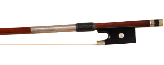 C.N. BAZIN nickel mounted violin bow, unbranded, 54 g. Mirecourt, FRANCE, with Raffin certificate of authenticity