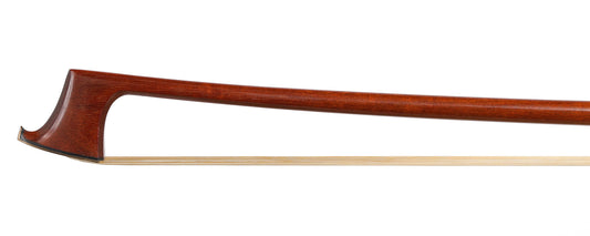 Hermann Luger violin bow, flamed Pernambuco, gold & ebony, 61.1g | Metzler Violins