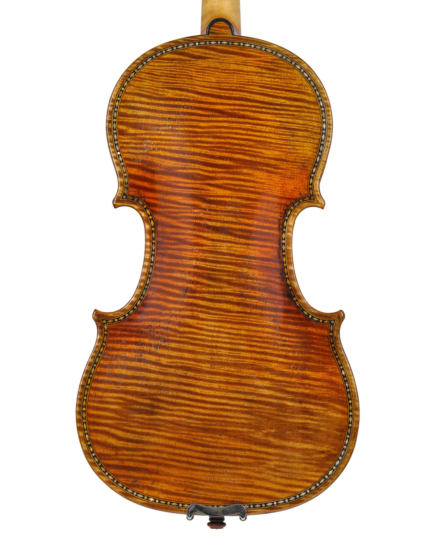 Angeli Hellier Strad model inlaid and decorated violin with highly flamed maple, fine quality