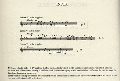 Corelli, Arcangelo: Violin Sonatas Op.5 #4-6 (violin & cello basso continuo)