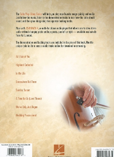 Play Along Series Vol. 4: Wedding Favorites-8 cello solos (cello, media access)