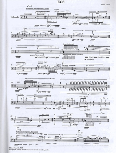 Dillon, James: Eos (cello solo)