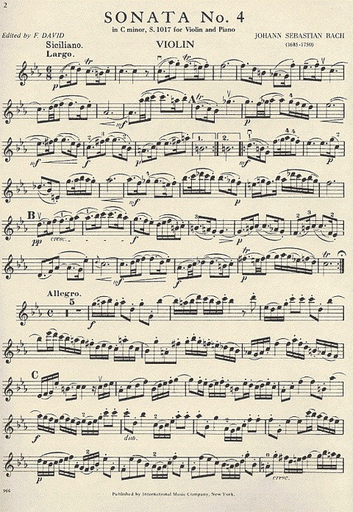 Bach, J.S. (David): Sonatas for Violin & Piano S1017-1019 Vol.2