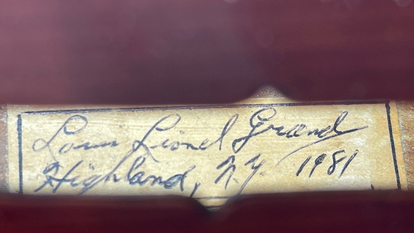 Louis Grand 16" viola, 1981, Highland, New York | Metzler Violins