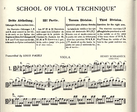 Schradieck (Pagels): School of Viola Technique Vol.3