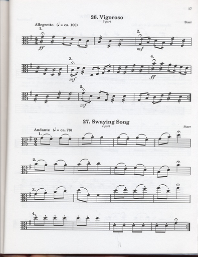 Starr, William: Rounds and Canons for Viola Ensemble