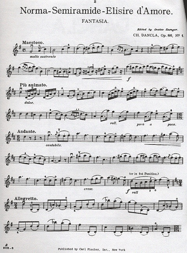 Dancla, Ch.: Twelve Easy Fantasias Op.86 (violin & piano)