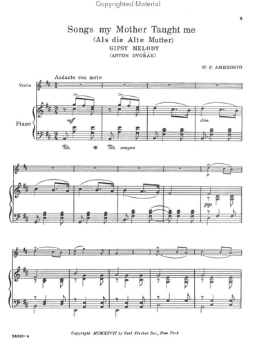 Ambrosio, W.F.: Miniature Masterpieces Vol.3 (violin & piano)