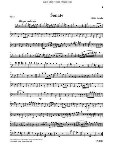 Neruda, J.B.G. (Pilkova/Gerlach, ed.): Sonata in A minor, urtext (violin and basso continuo/piano)