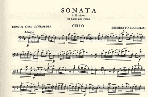 Marcello, Benedetto (Schroeder): Sonata in E minor (cello & piano)