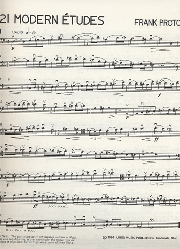 Proto, F.: 21 Modern Etudes (Bass)