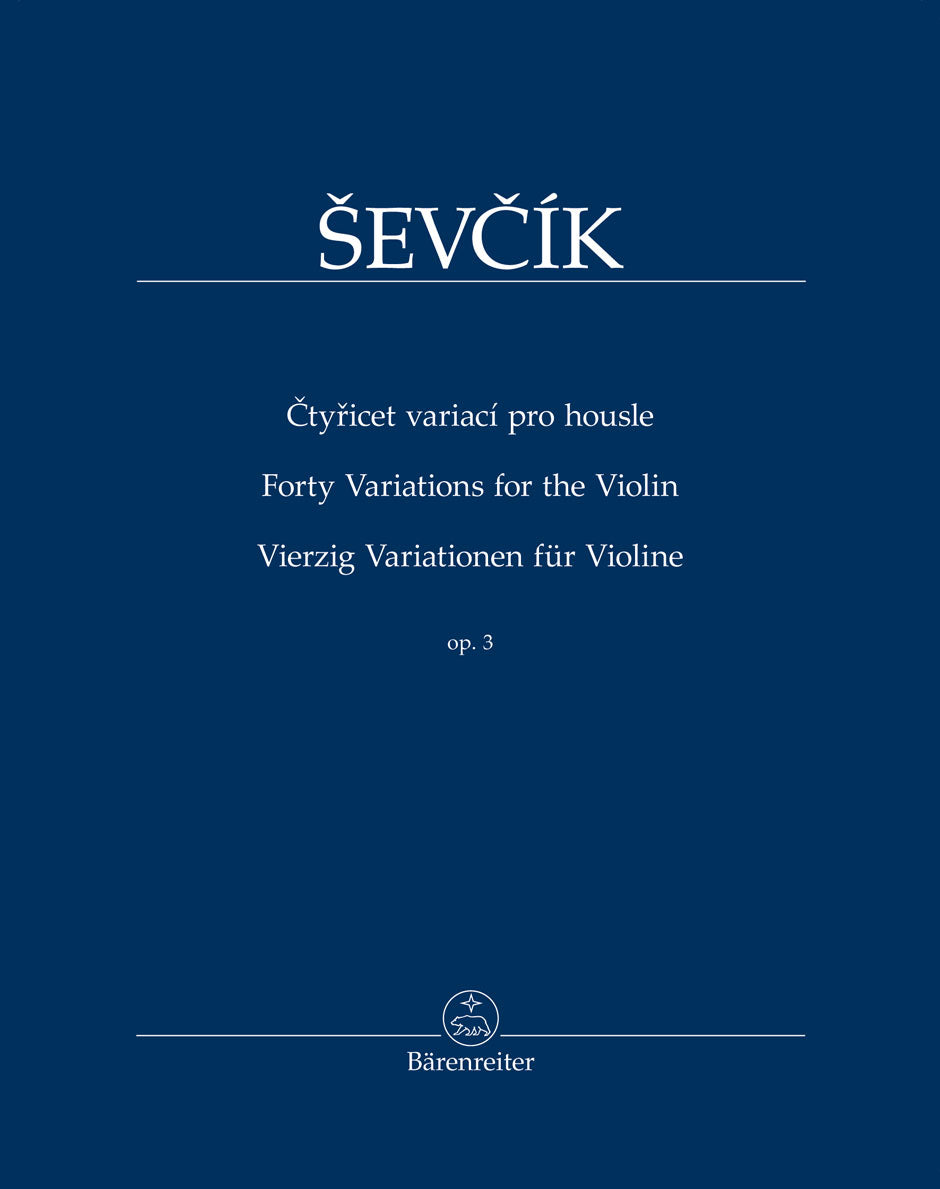 Sevcik (Kudelasek): 40 Variations for the Violin, Op.3 - URTEXT (violin) Barenreiter