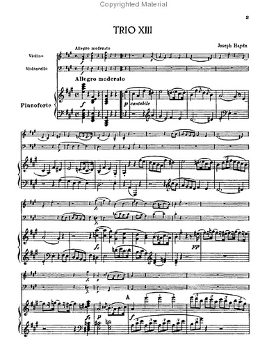 Haydn, F.J.: Piano Trios Vol.3,#13-17 Kalmus edition (violin, Cello, Piano)
