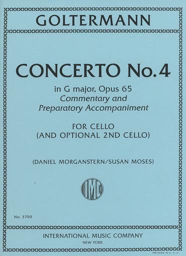 Goltermann (Morganstern/Moses): Concerto No4 in G Major, Op65. Commentary and Preparatory Accompaniment (cello) IMC