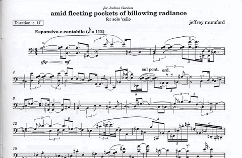 Mumford, Jeffrey: Billowing Radiance (cello)