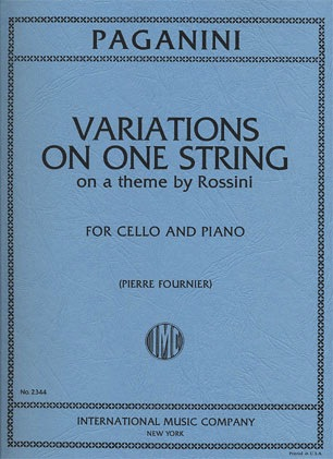 Paganini, Nicolo: Variations on One String ''Moses'' by Rossini (cello & piano)