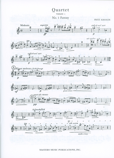 Kreisler, Fritz: String Quartet (parts)