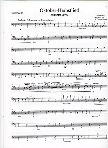 Tchaikovsky, P.I.: The Seasons, Vol.3 for string Quartet (set of parts)