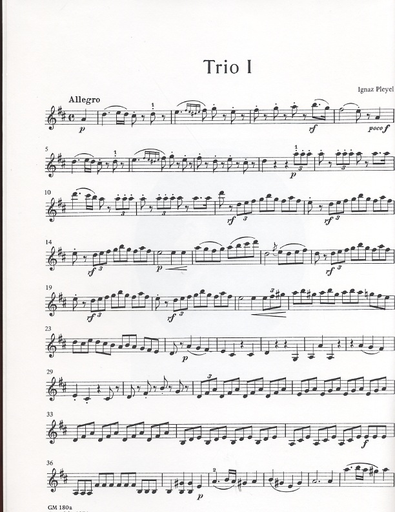 Pleyel: 6 Trios Op.51 #1-3 (2 violins & cello)