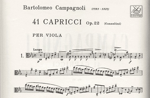 Campagnoli, Bartolomeo: 41 Caprices Op.22 for Viola