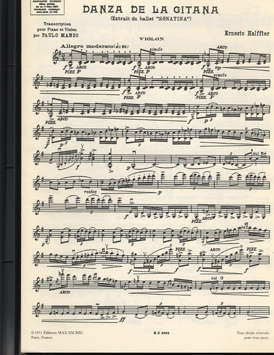 Halffter, Ernesto: Danse de la Gitane (violin & piano)