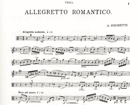 Simonetti, Achille: Allegro Romantico & Ballata (viola & piano)