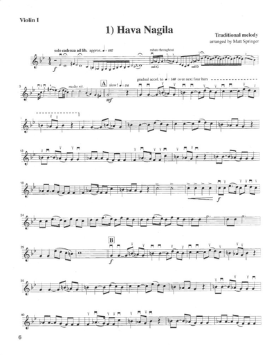 Springer, Matt: Jewish Folksong Suite for String Quartet