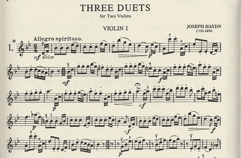 Haydn, F.J.: Three Duets from Three String Quartets (2 violins)
