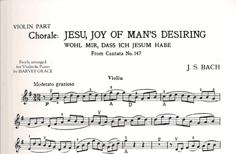 Bach, J.S: Jesu, Joy of Man's Desiring (Violin and Piano)