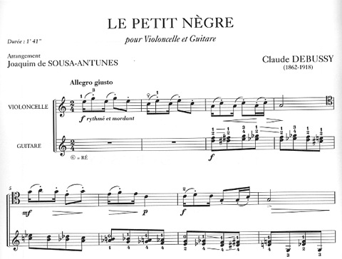 Debussy, Claude: Le Petit Negre (cello & guitar)