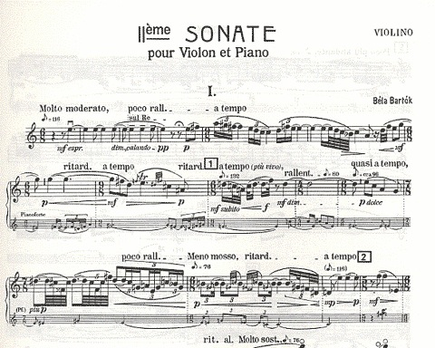 Bartok, B.: Second Sonata in two movements (violin and piano)