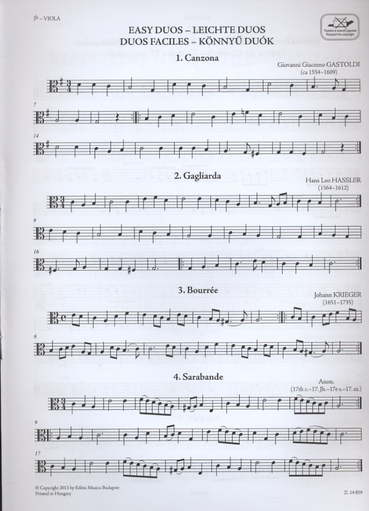 Soos, Andras & Laszlo Zempleni: Ad Libitum- Easy Duos (chamber music with optional combinations of instruments)