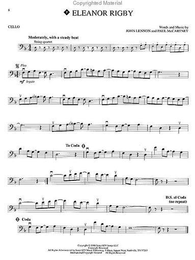 Lennon & McCartney (Beatles): Solos for Cello (cello & CD)