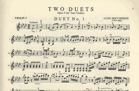 Boccherini, L. (Sitt): Two Duets, Op.5 (two violins)