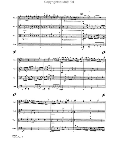 Dettori, G.: Lady Gaga Fugue-Pops for String Quartet (score and parts)