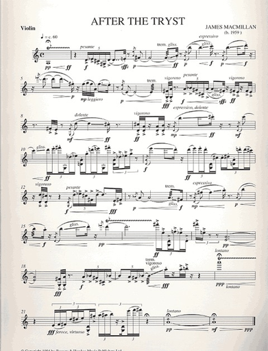 MacMillan, J.: After the Tryst (violin & piano)