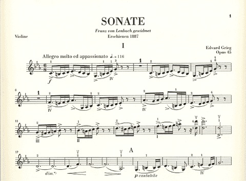 Grieg, Edvard: Sonata in C minor, Op.45 (violin & piano)