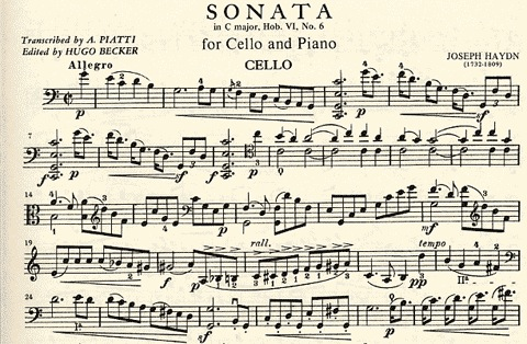 Haydn, Cello F.J.: Sonata in C Major (cello & piano)