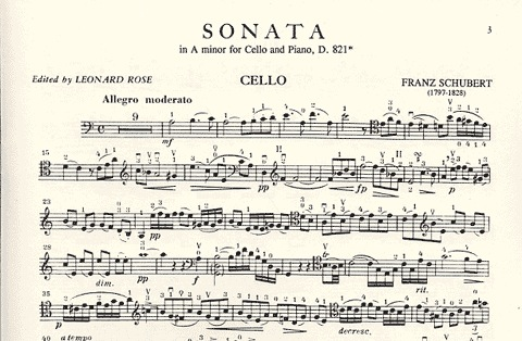 Schubert, Franz (Rose): Arpeggione Sonata D821 (cello & piano)