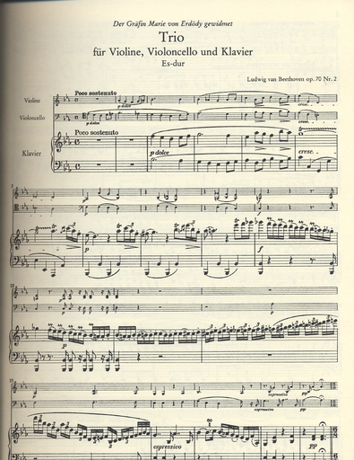 Beethoven, L. van: Piano Trio No. 6 Op. 70 No.2 in Eb majori (violin, cello & piano)