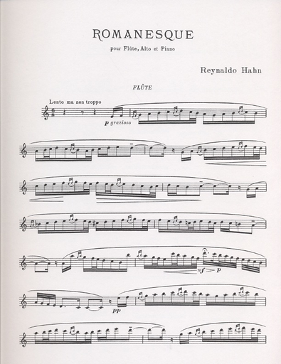 Hahn, Reynaldo: Romanesque for flute, viola and piano