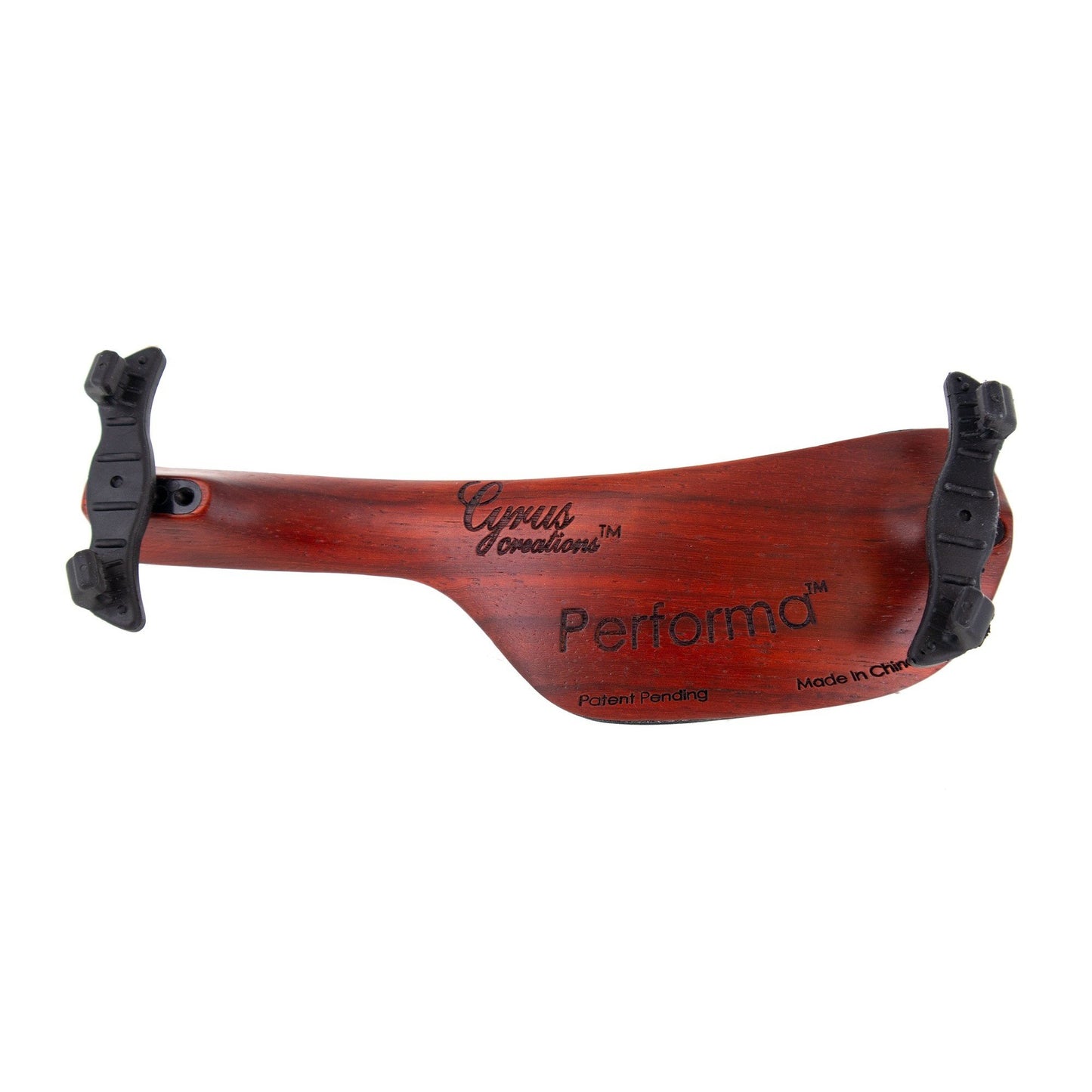 Performa Violin Shoulder Rest, 4/4, Padauk wood, by Cyrus Creations