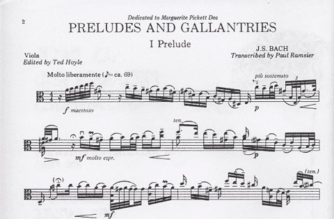 Bach, J.S. (Ramsier): Preludes & Gallantries (viola & piano)