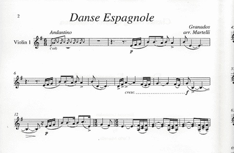 Granados, Enrique (Martelli): Danse Espagnole (string quartet)