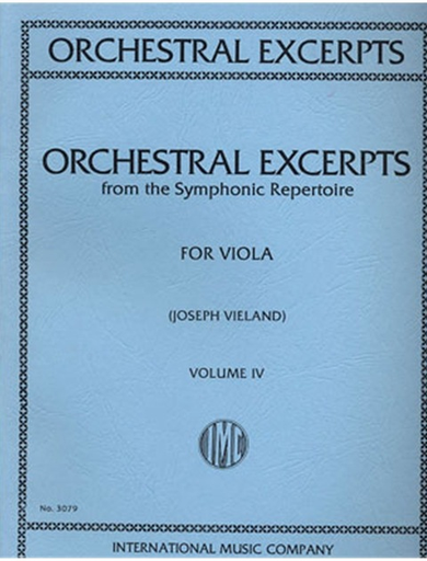Vieland: Orchestral Excerpts from the Symphonic Repertoire for Viola Vol.4 (Viola)