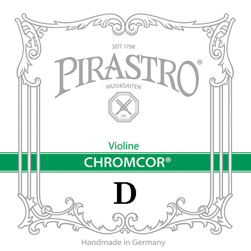Pirastro CHROMCOR violin D string, steel, medium,