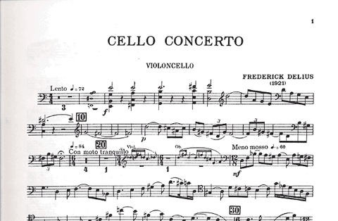 Delius, Frederick: Cello Concerto (cello & piano)