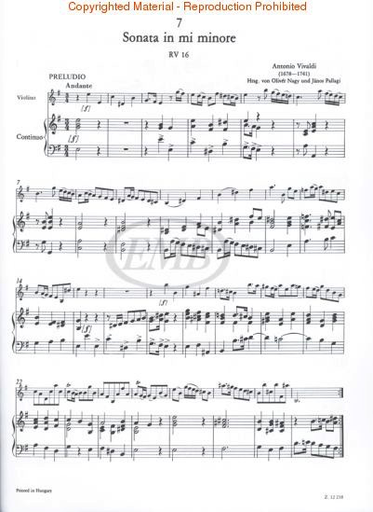 Vivaldi, A.: 12 Sonate - Volume II (violin, and piano)